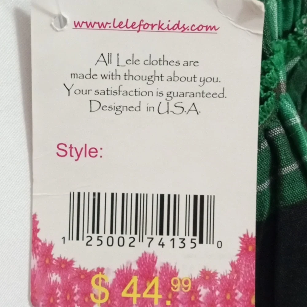 Green Plaid Kids Dress